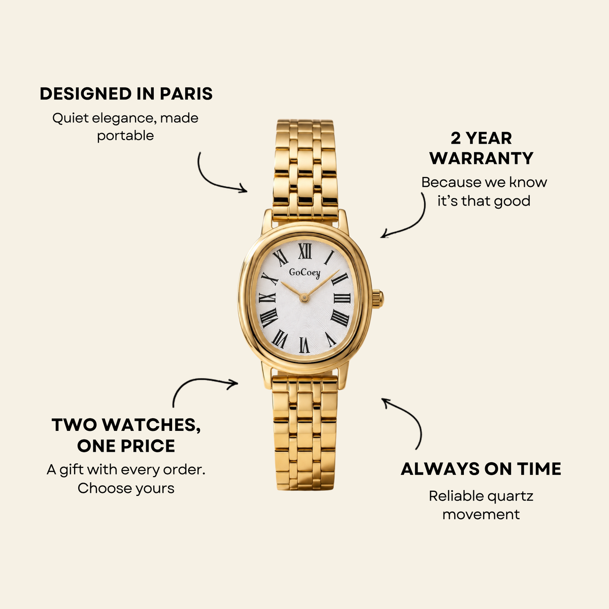 St-Germain Watch Gold | Sanlez