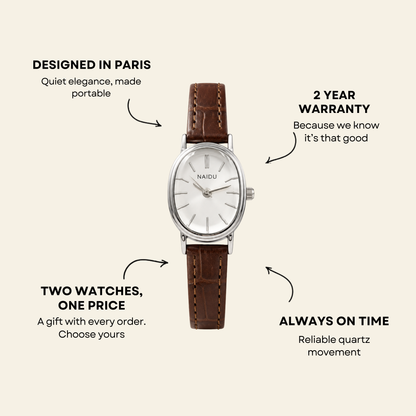 Madeleine Watch Cognac | Sanlez