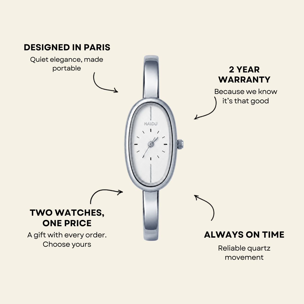 Passy Watch Silver | Sanlez