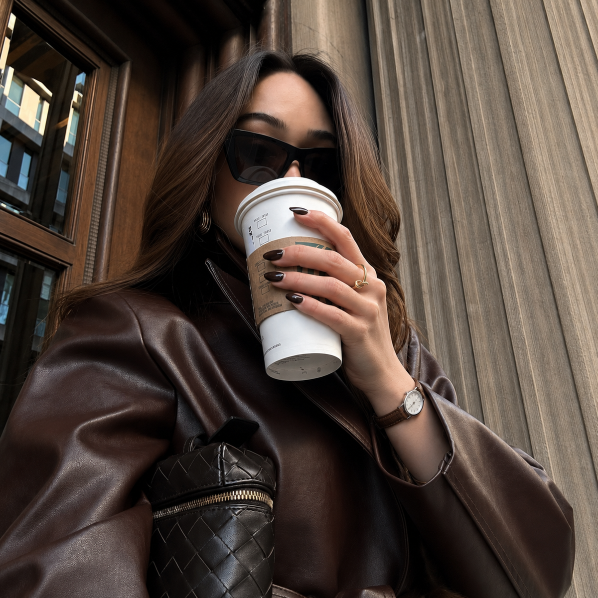 Madeleine Watch Cognac | Sanlez