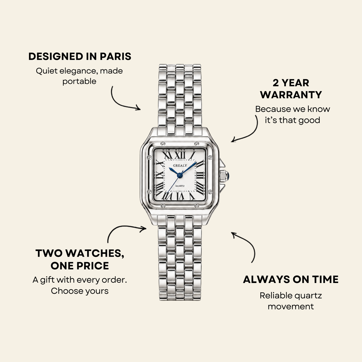 Le Marais Watch Argent | Sanlez