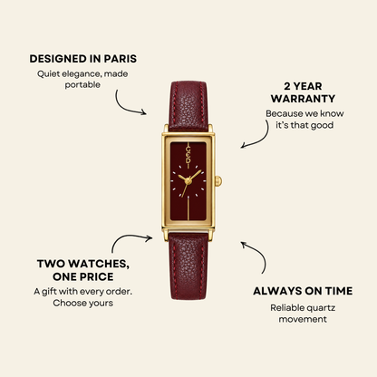 Montaigne Watch Burgundy | Sanlez
