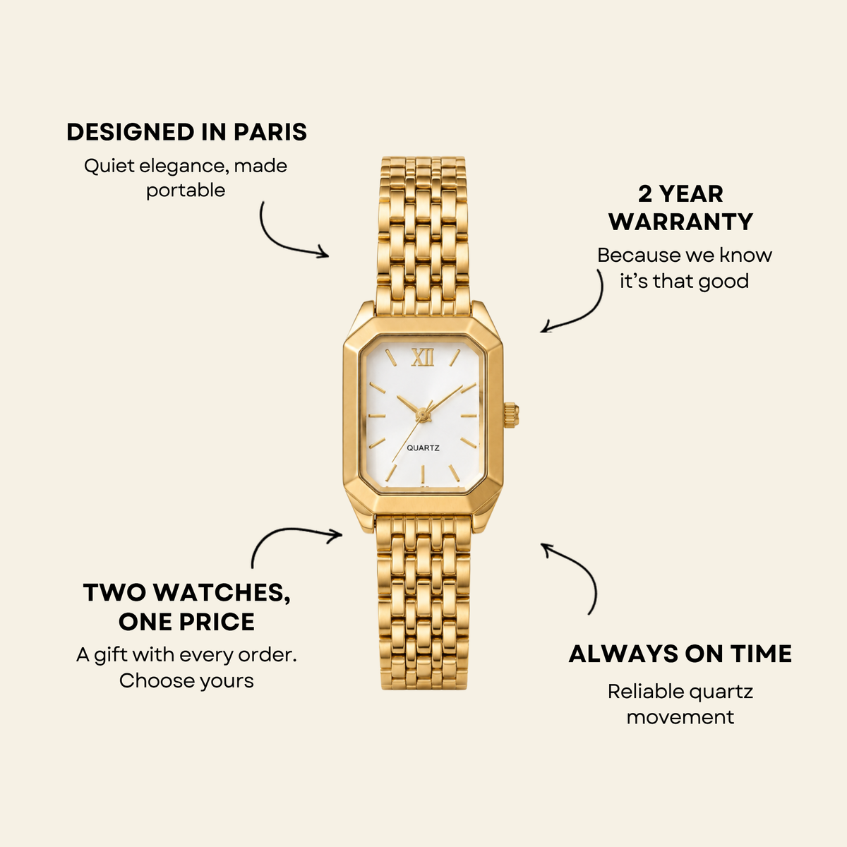 Le Marais Watch Gold | Sanlez